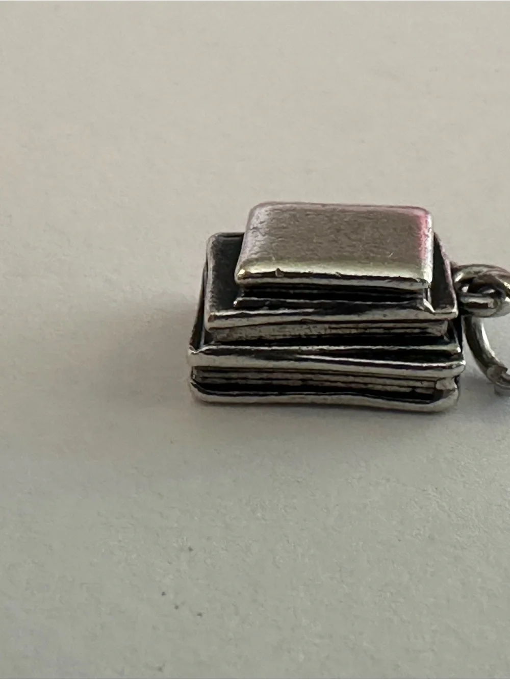 Retired James Avery Book Stack Charm Pendant